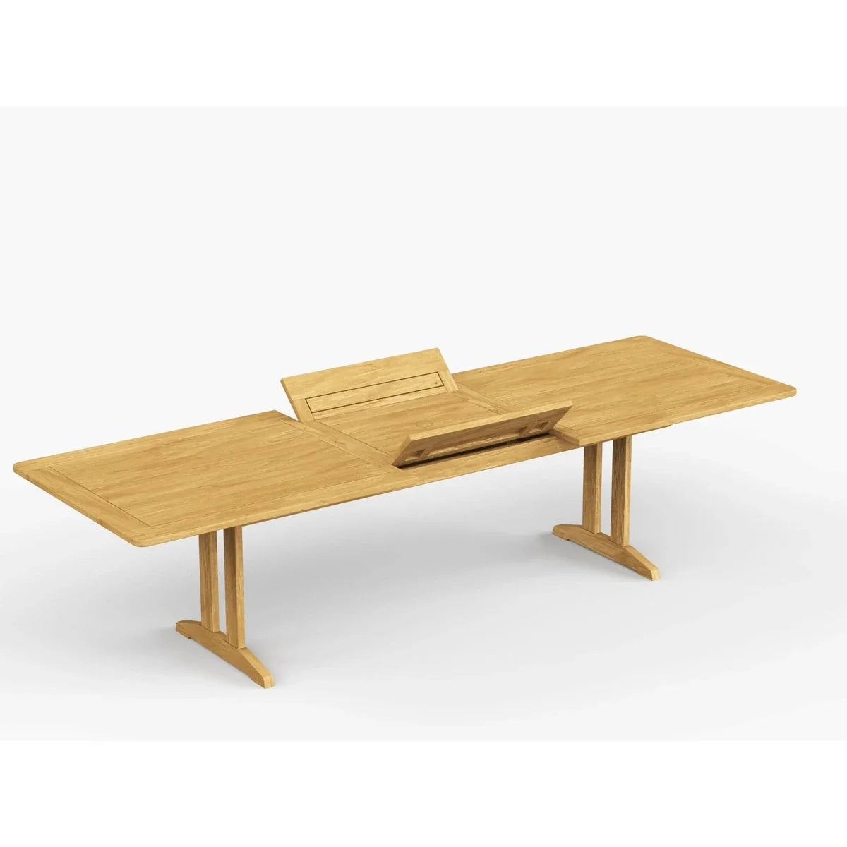 Foundations 74" -103" x 39" Rectangular Extension Dining Table with Umbrella Hole