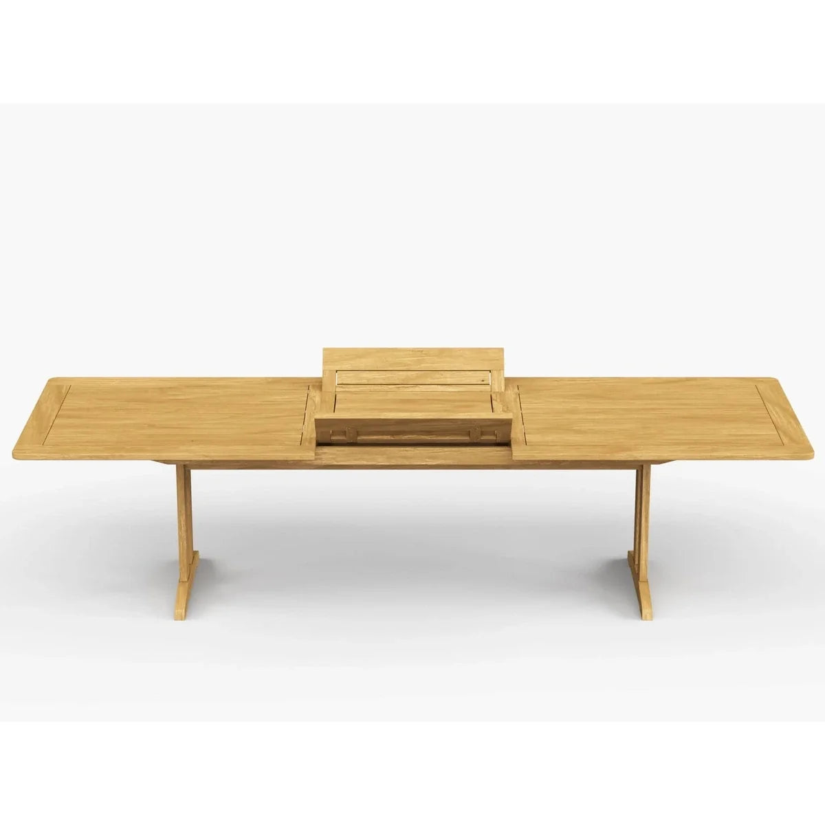 Foundations 74" -103" x 39" Rectangular Extension Dining Table with Umbrella Hole