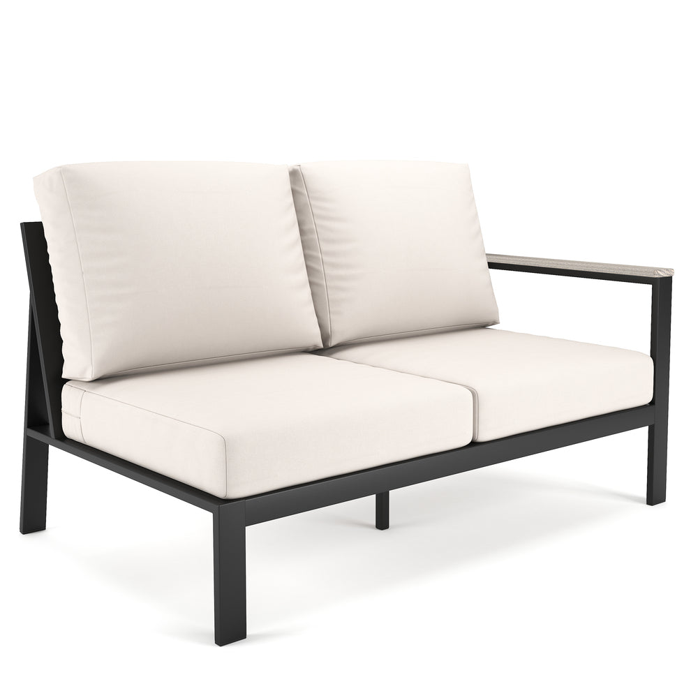 Forever Patio Braxton Aluminum Right Arm Facing Loveseat Section