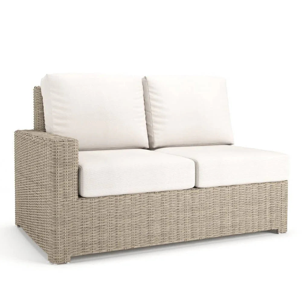 Forever Patio Naples Wicker Left Arm Facing Loveseat Section