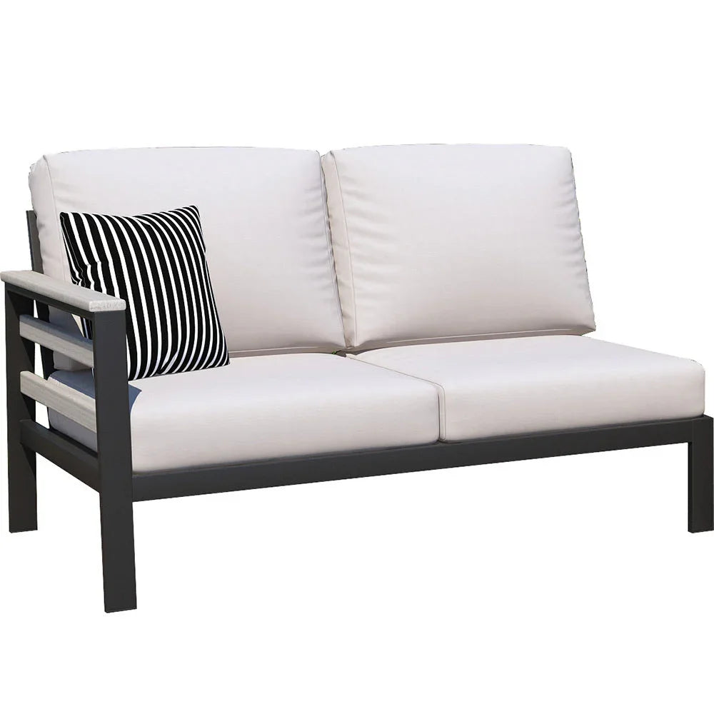 Forever Patio South Beach Aluminum Left Arm Facing Loveseat Section