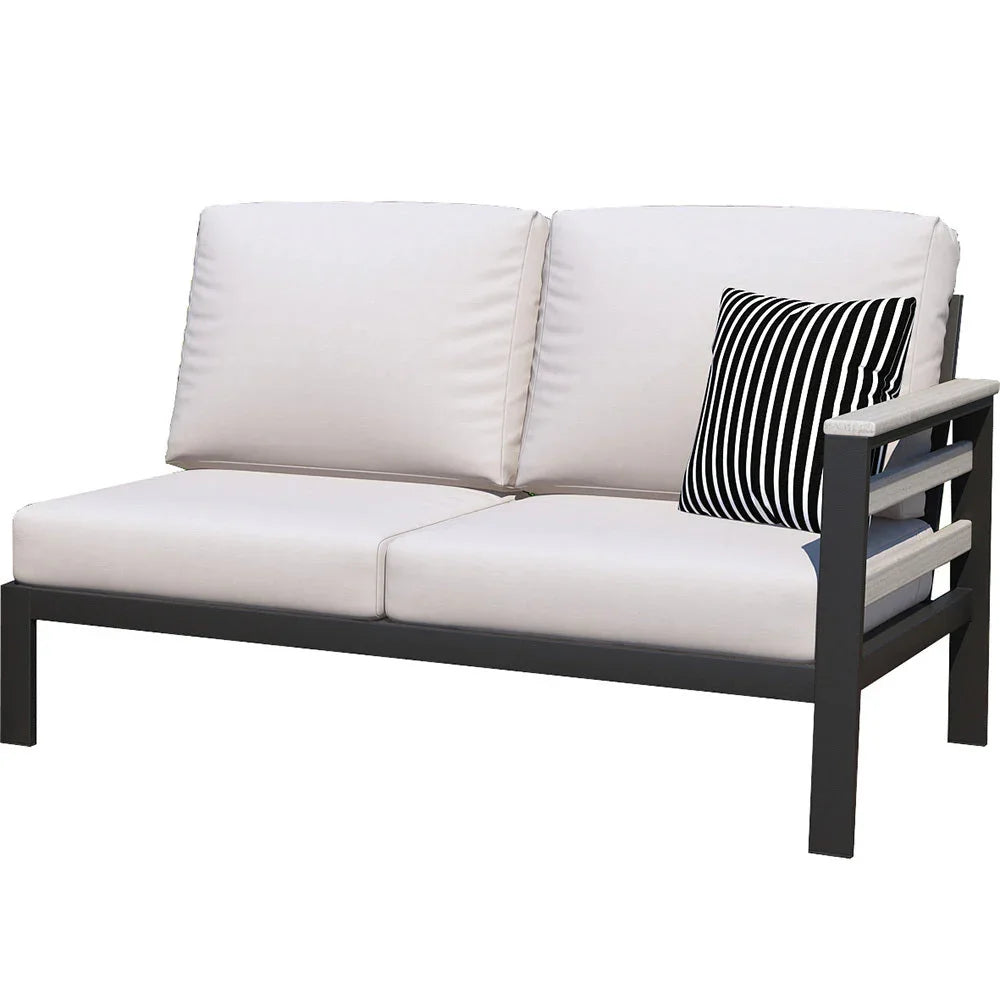 Forever Patio South Beach Aluminum Right Arm Facing Loveseat Section