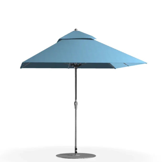Monterey Aluminum 8.5' x 11' Crank Lift Rectangle Umbrella w/ Fiberglass Ribs