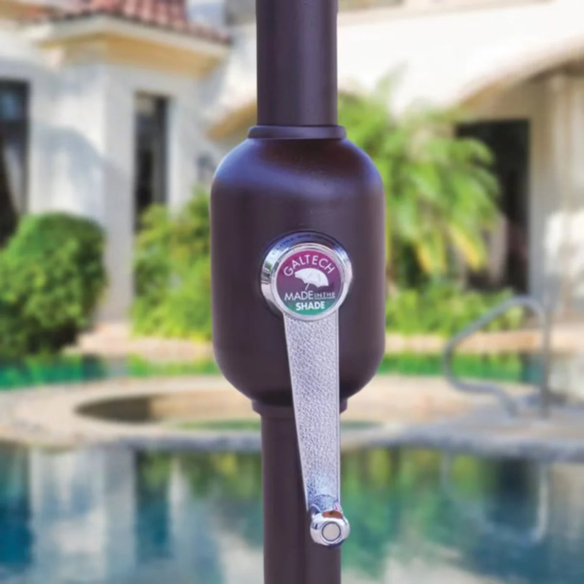 Galtech 789 11' Deluxe Octagon Auto-Tilt Market Umbrella Additional Image View 2