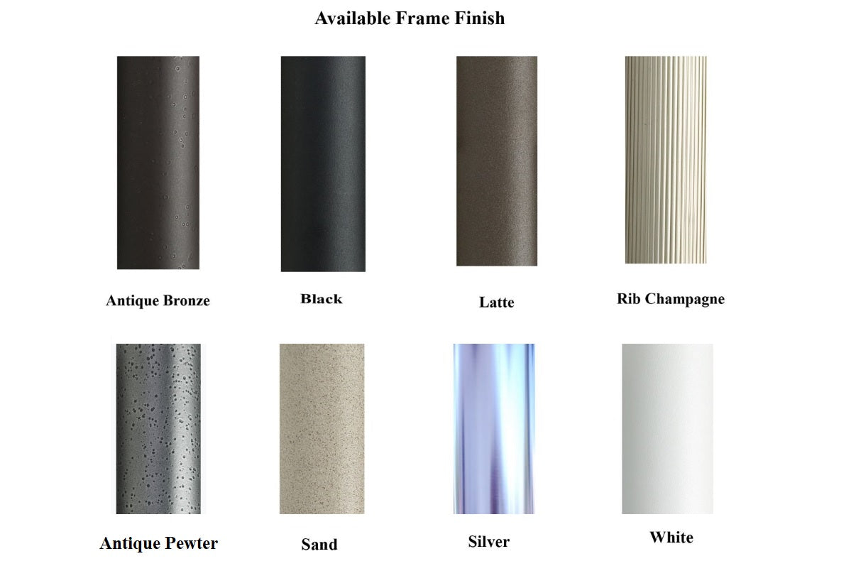 Galtech 737 available frame finishes