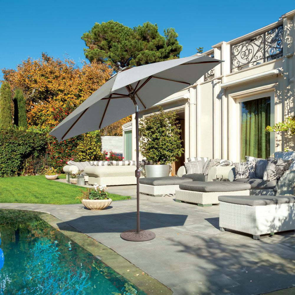 Galtech 737 9' Deluxe Octagon Auto-Tilt Market Umbrella