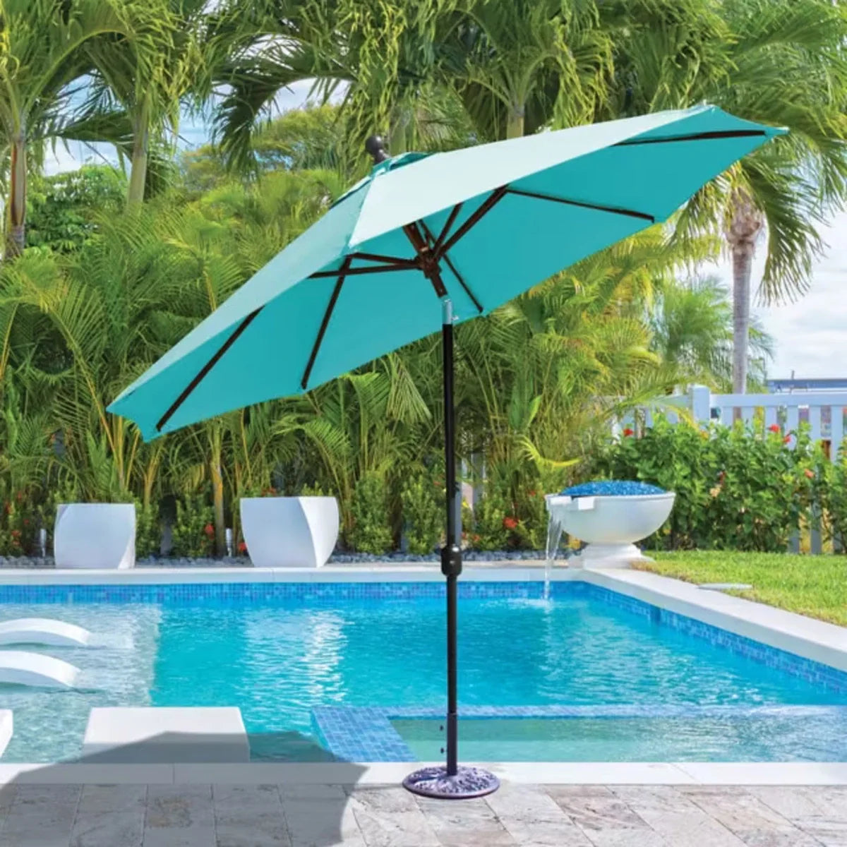 Galtech 737 9' Deluxe Octagon Auto-Tilt Market Umbrella Additional Image View 7