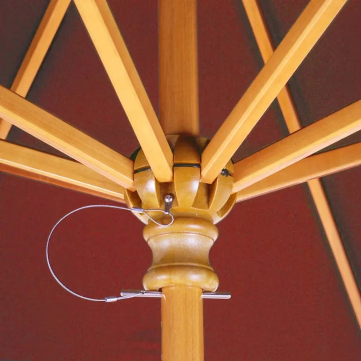 Galtech 136 9' Octagon Single-Pole Commercial Wood Market Umbrella Additional Image View 2