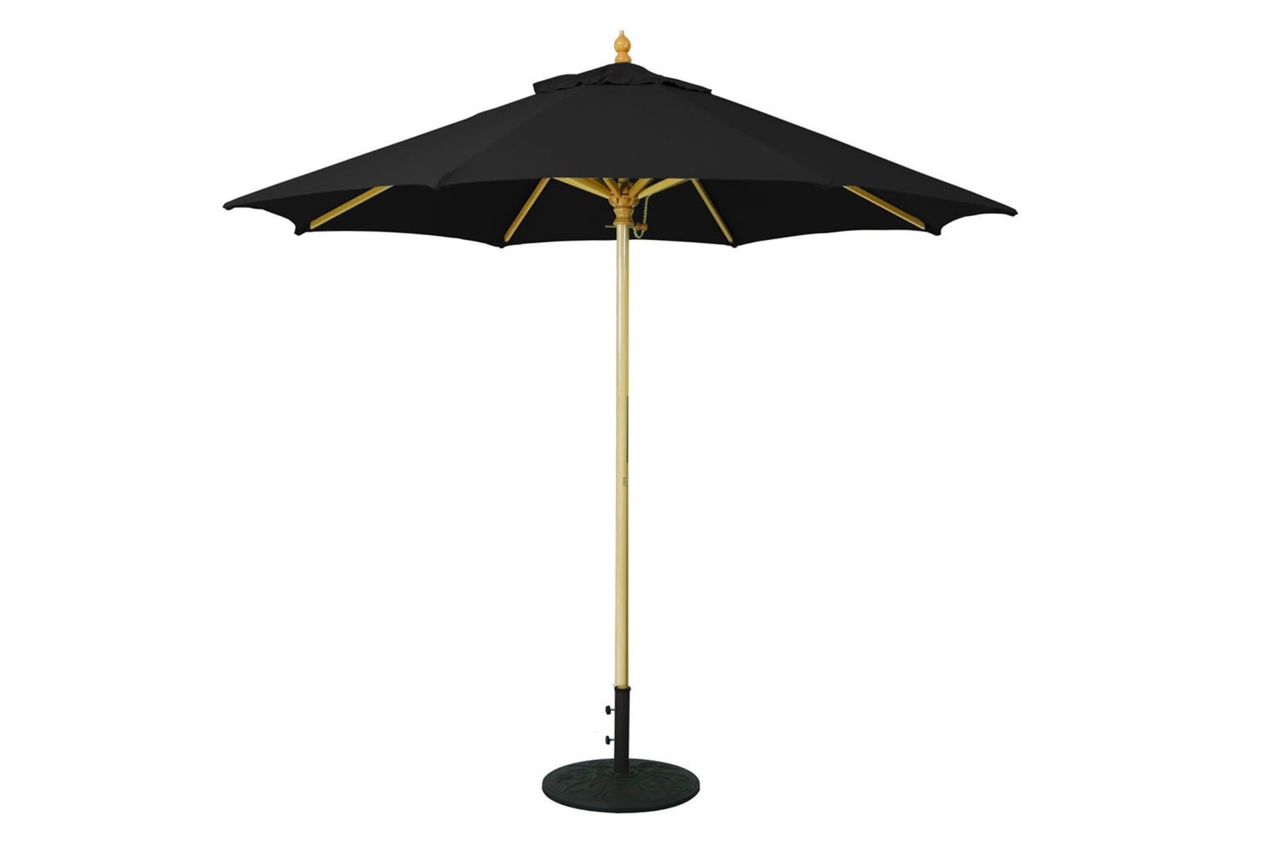 Galtech 9' Octagon Single-Pole Commercial Wood Market Umbrella (136)