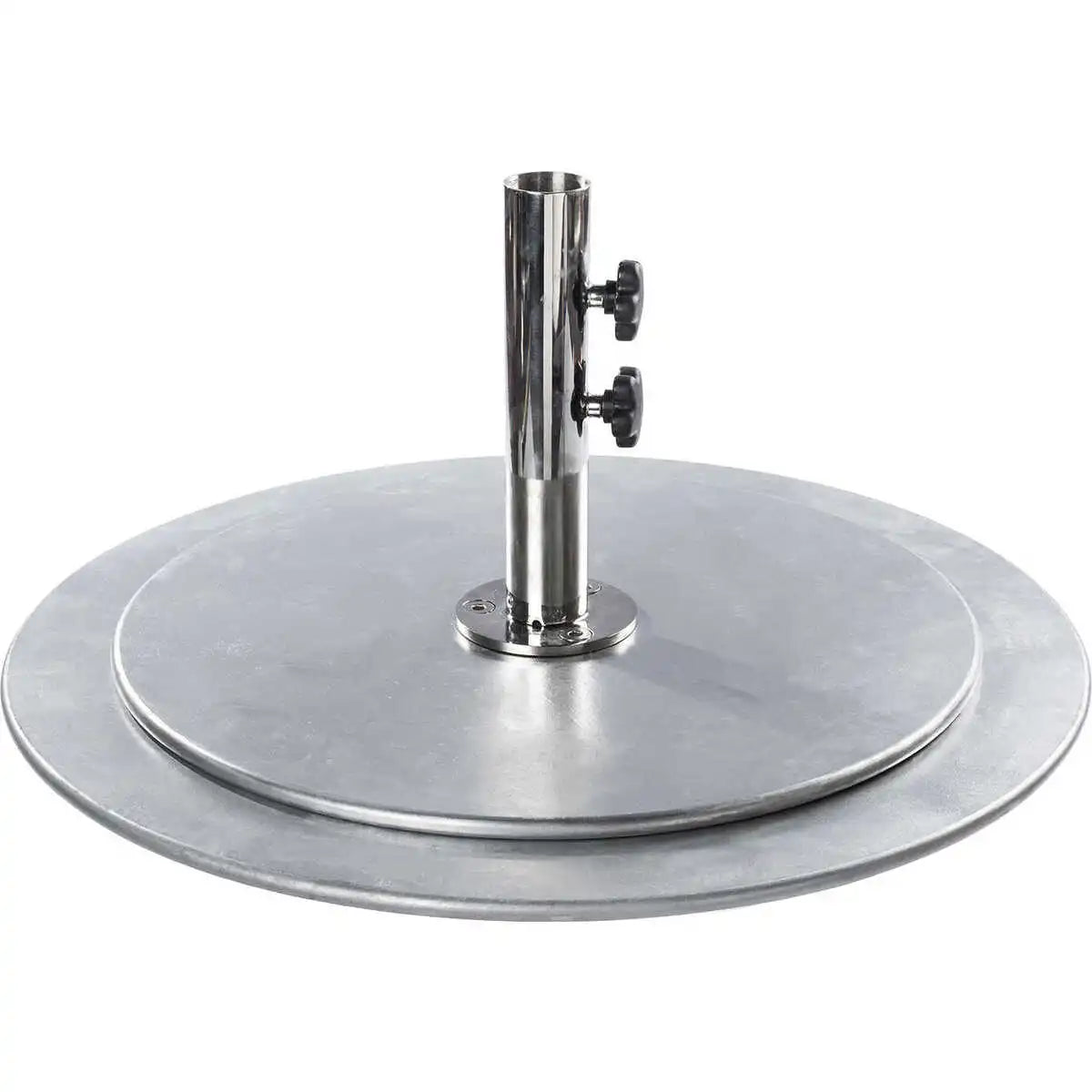 Galvanized Stackable 70 lb. Steel Plate Round Umbrella Base 3