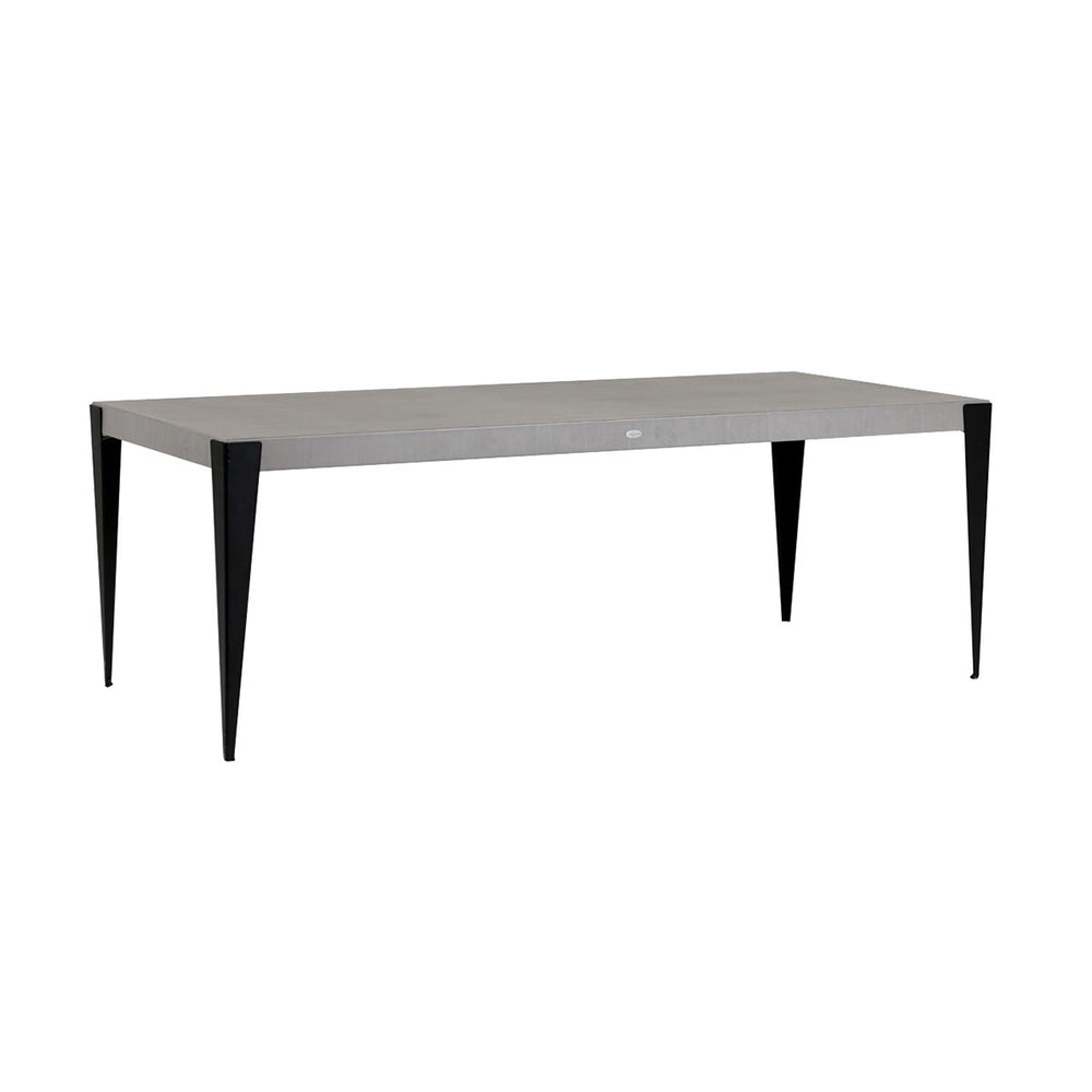 Genval 84.5" x 38" Rectangular Dining Table with Umbrella Hole