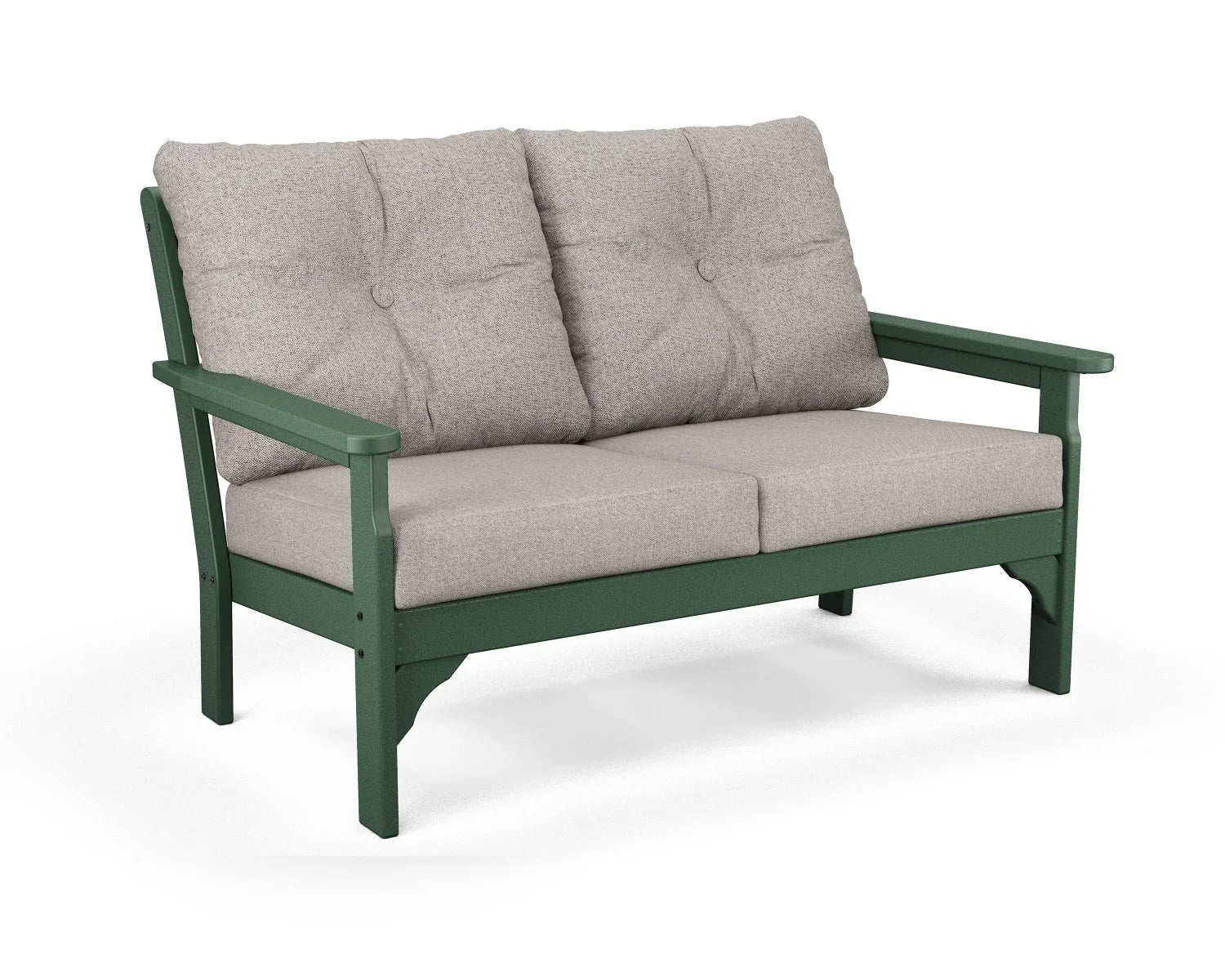 POLYWOOD Vineyard Deep Seating Loveseat Settee - Green