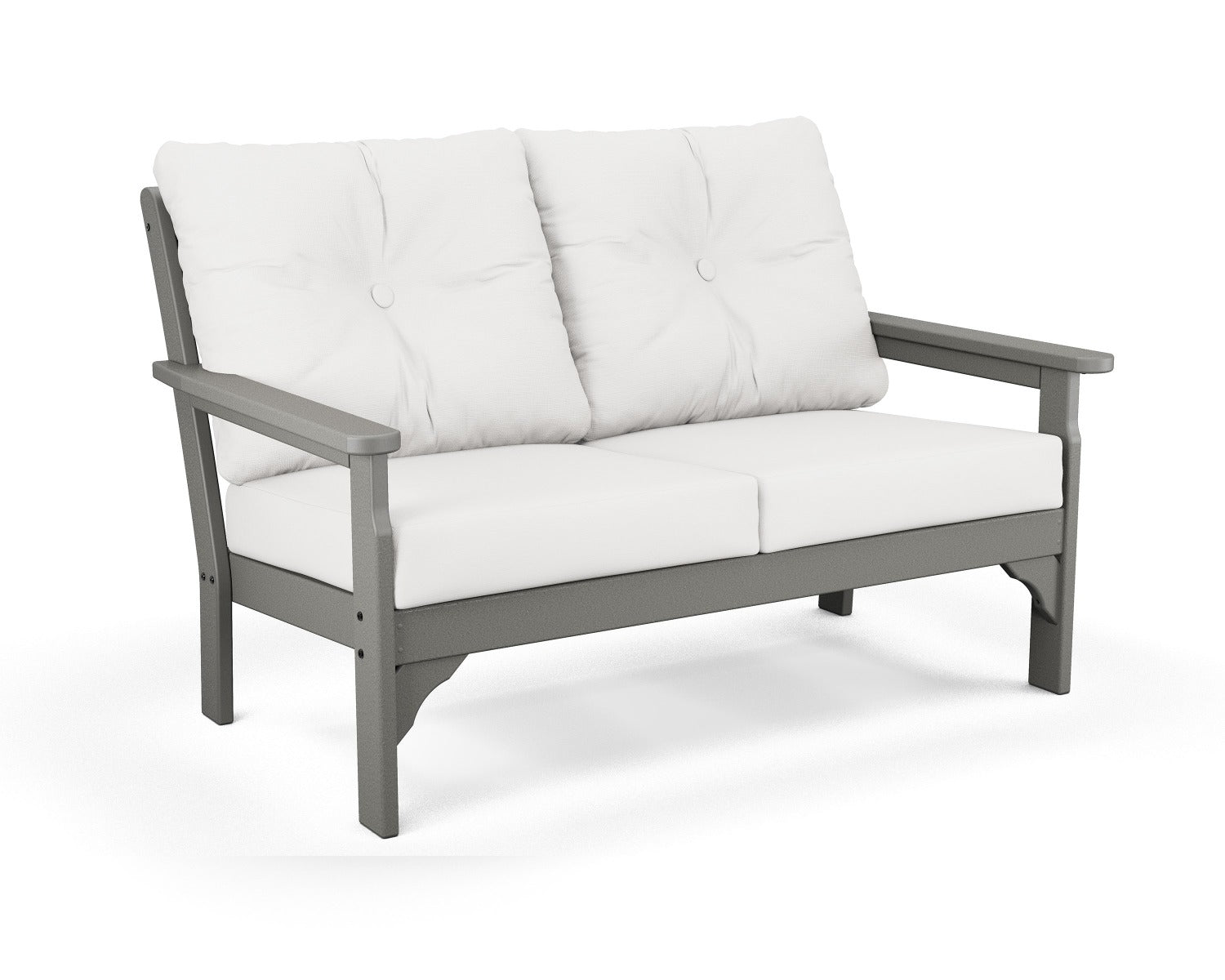 POLYWOOD Vineyard Deep Seating Loveseat Settee - Slate Grey