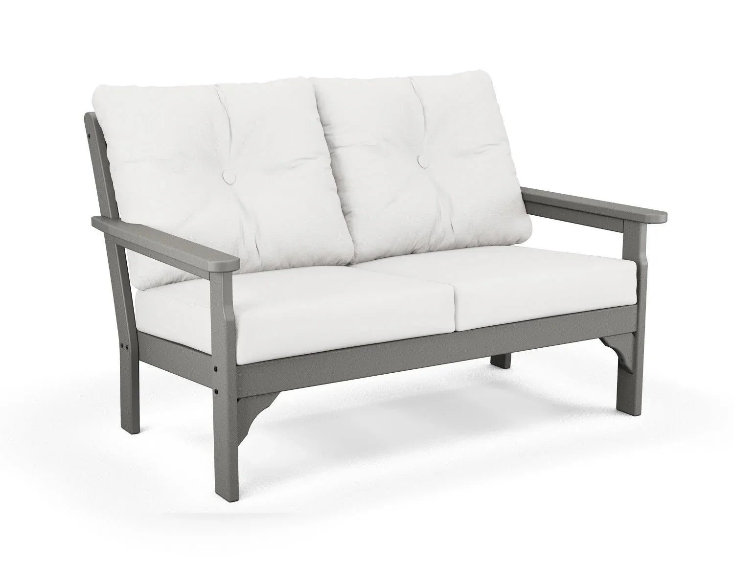 POLYWOOD Vineyard Deep Seating Loveseat Settee - Slate Grey