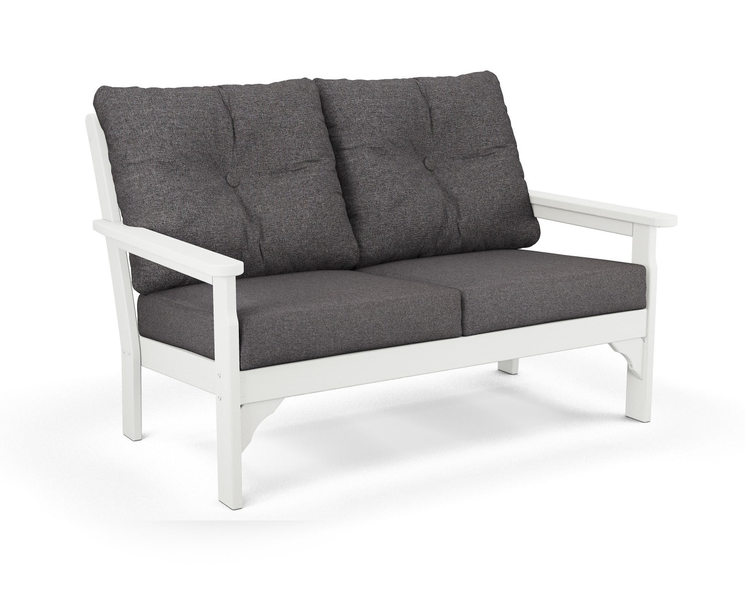 POLYWOOD Vineyard Deep Seating Loveseat Settee - Vintage White