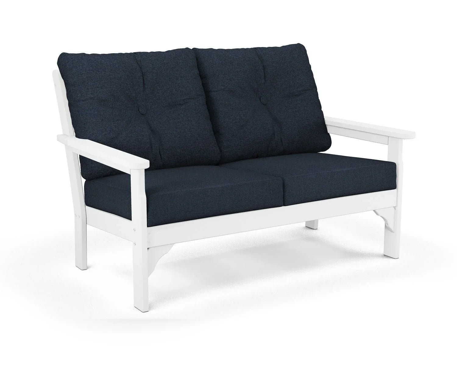 POLYWOOD Vineyard Deep Seating Loveseat Settee - White