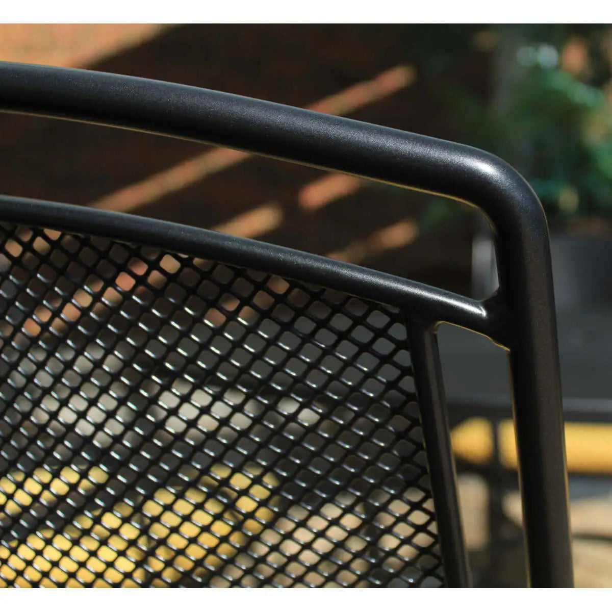 Henley Wrought Iron Mesh Stackable Arm Chair - Set Of 4