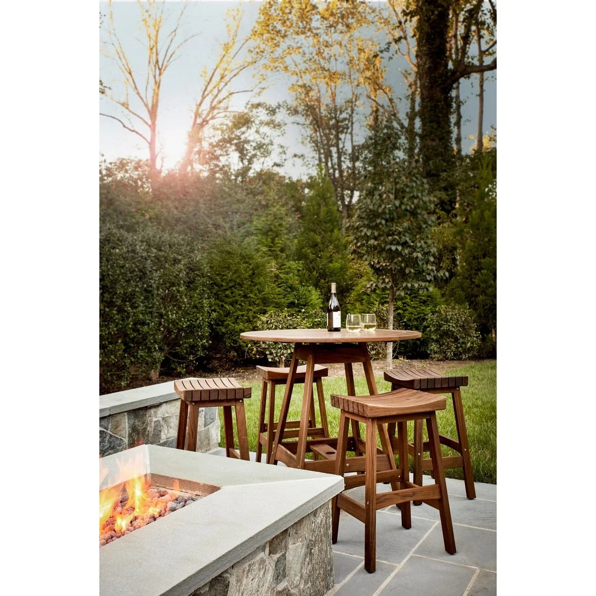Heritage Capri 41" Round Bar Table with Umbrella Hole