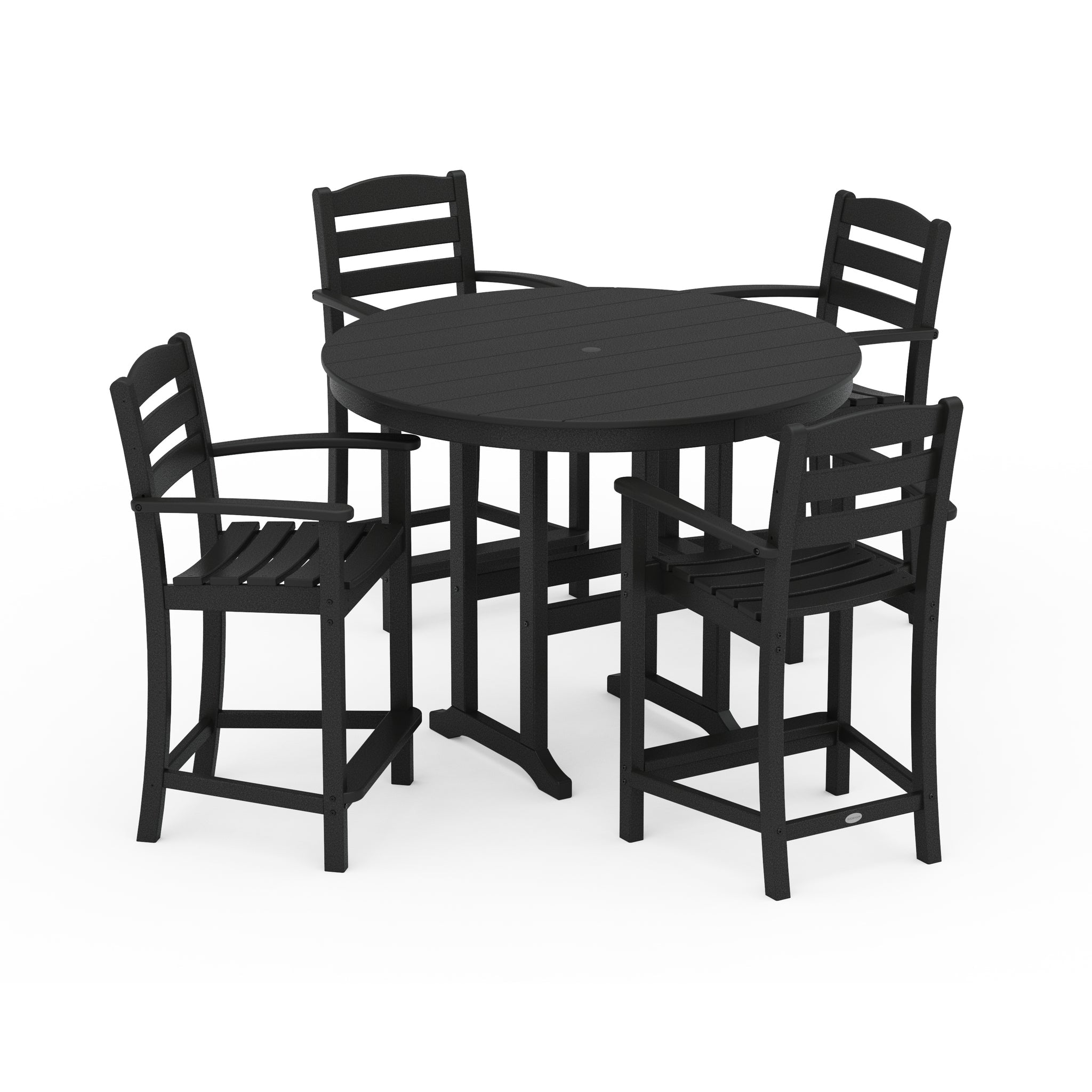 La Casa Cafe 5-Piece Round Farmhouse Counter Set