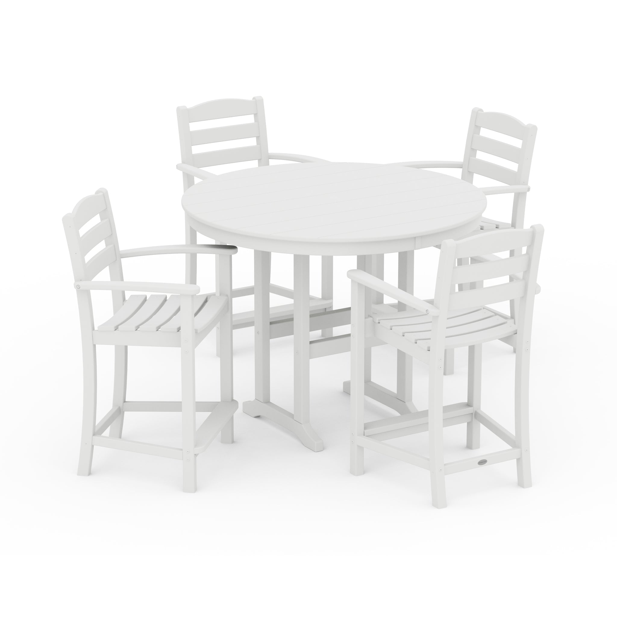 La Casa Cafe 5-Piece Round Farmhouse Counter Set 6