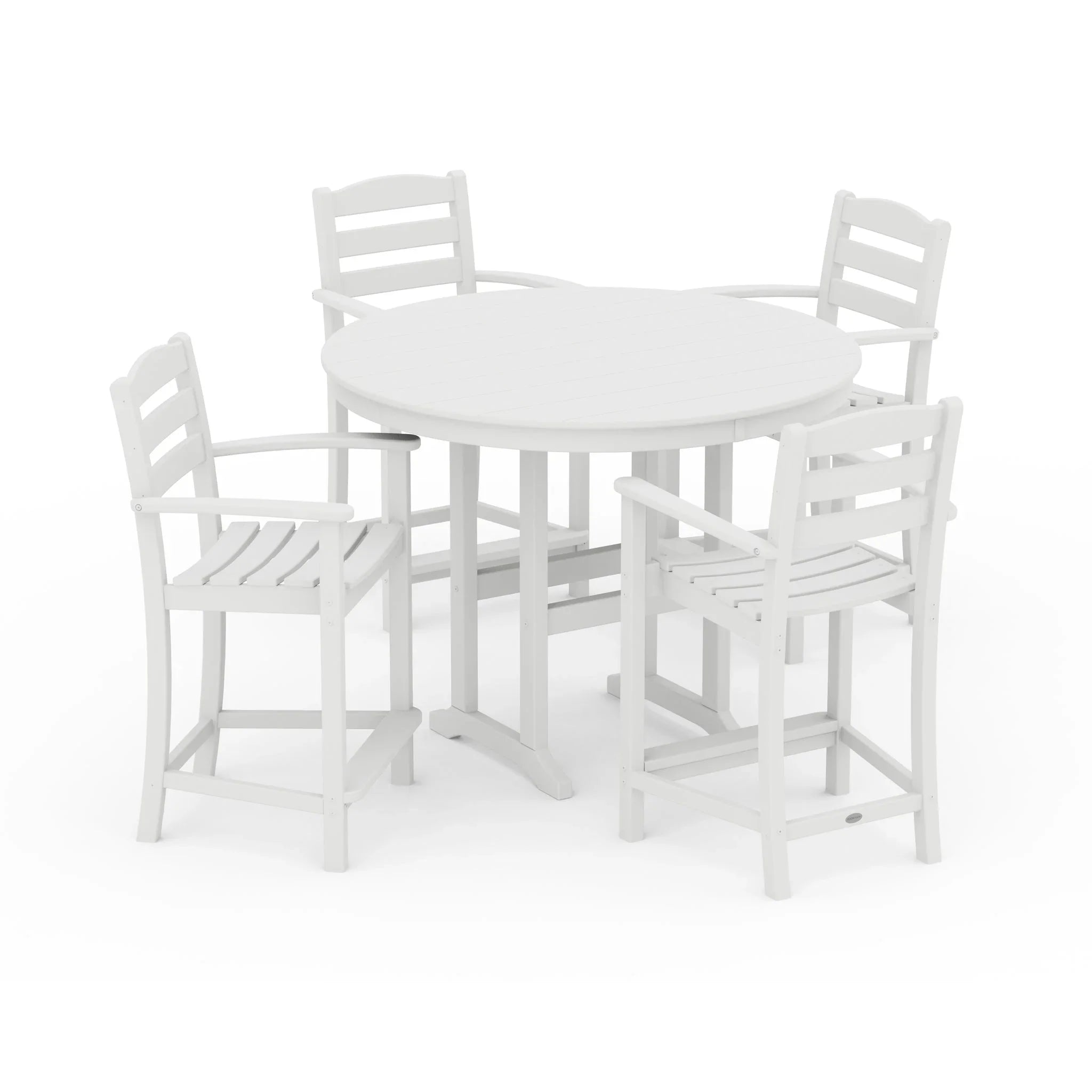 La Casa Cafe 5-Piece Round Farmhouse Counter Set 6