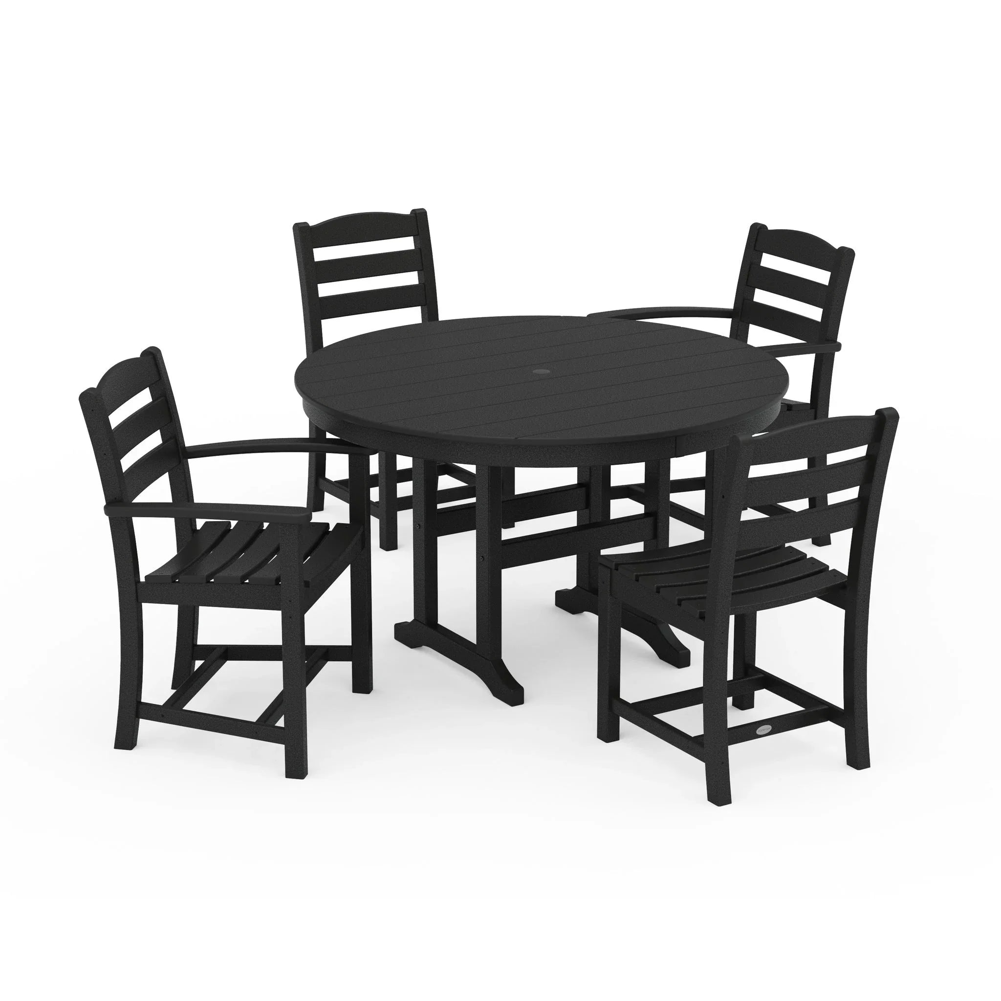 La Casa Cafe 5-Piece Round Farmhouse Dining Set-PWS171-1-MA