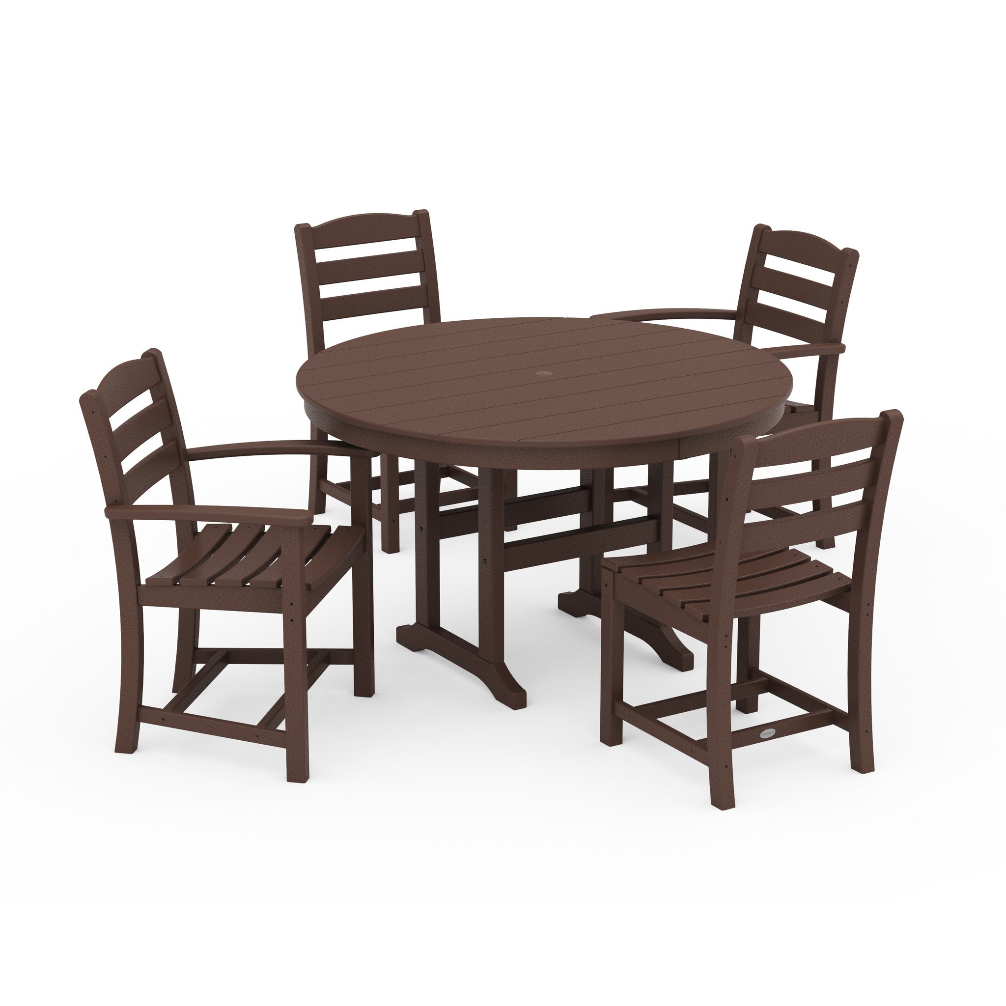 La Casa Cafe 5-Piece Round Farmhouse Dining Set-PWS171-1-SA