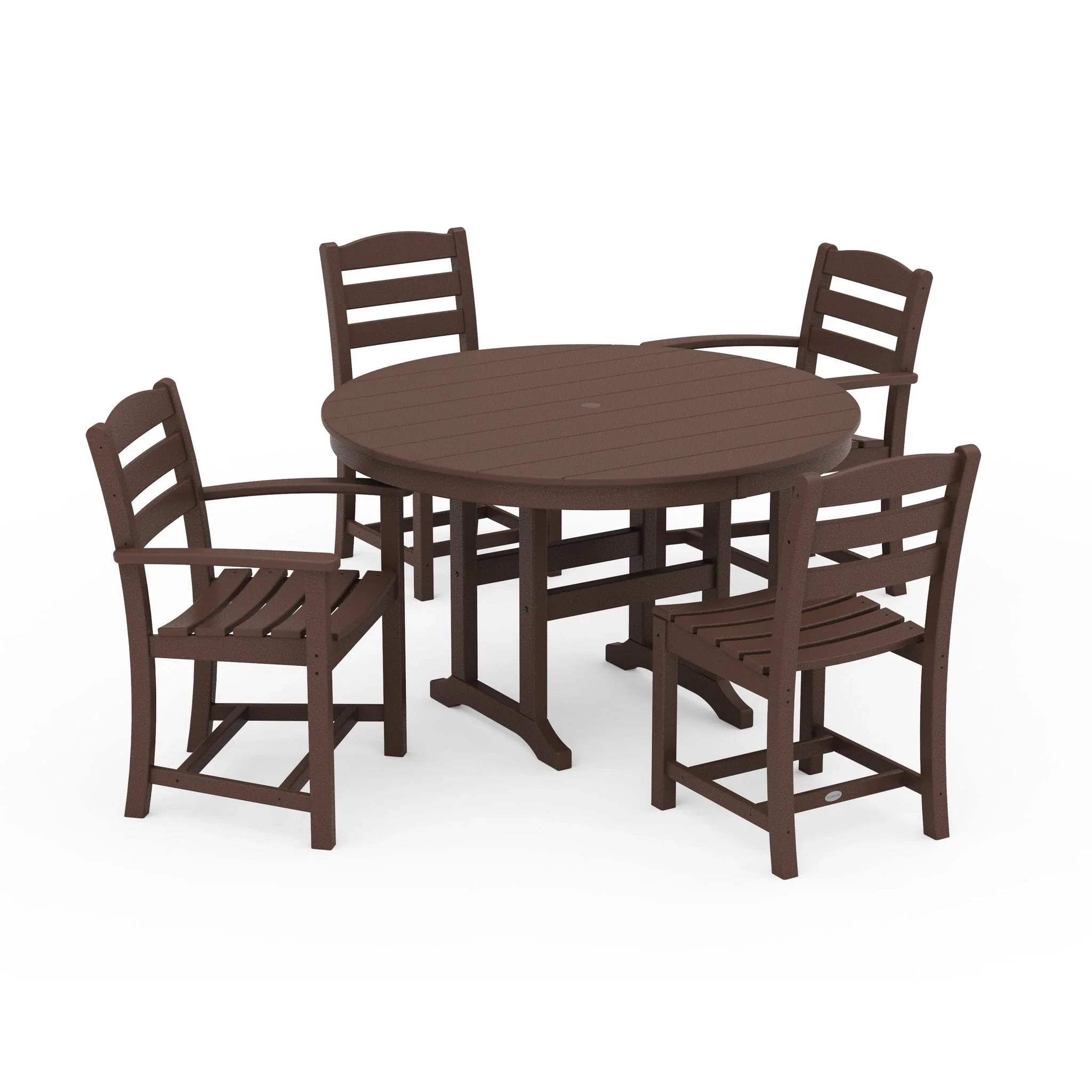 La Casa Cafe 5-Piece Round Farmhouse Dining Set-PWS171-1-SA