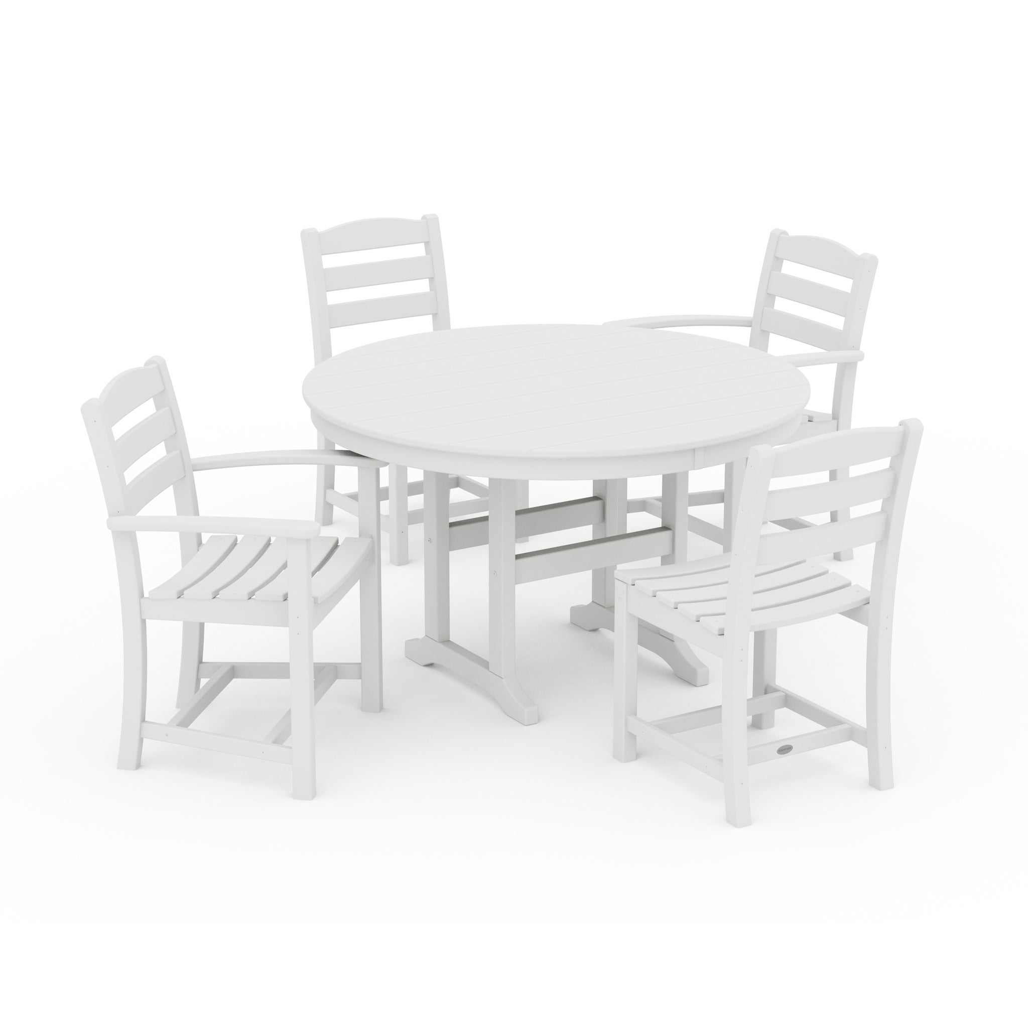 La Casa Cafe 5-Piece Round Farmhouse Dining Set-PWS171-1-10934