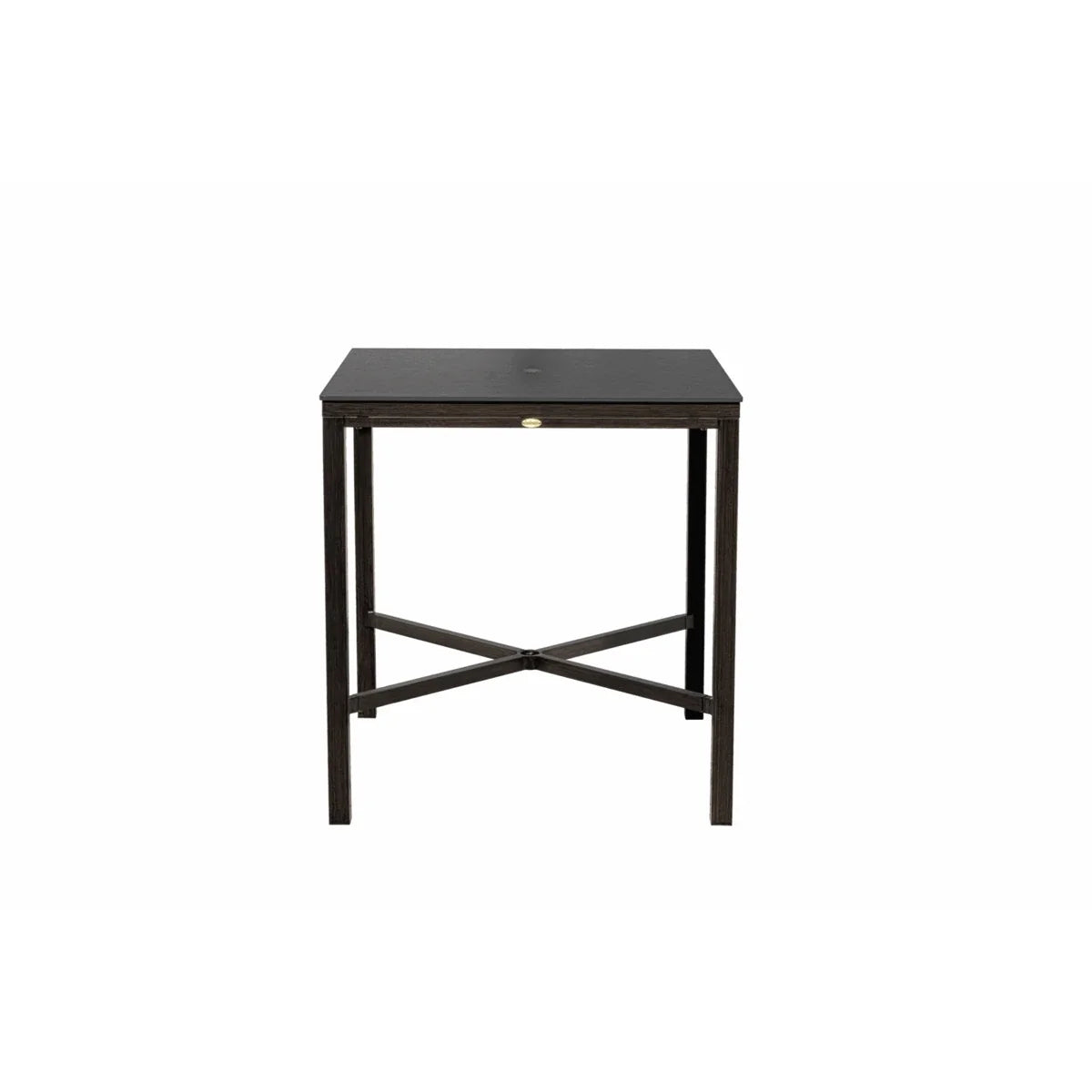 Laguna 39" Square Sintered Stone Bar Table with Umbrella Hole