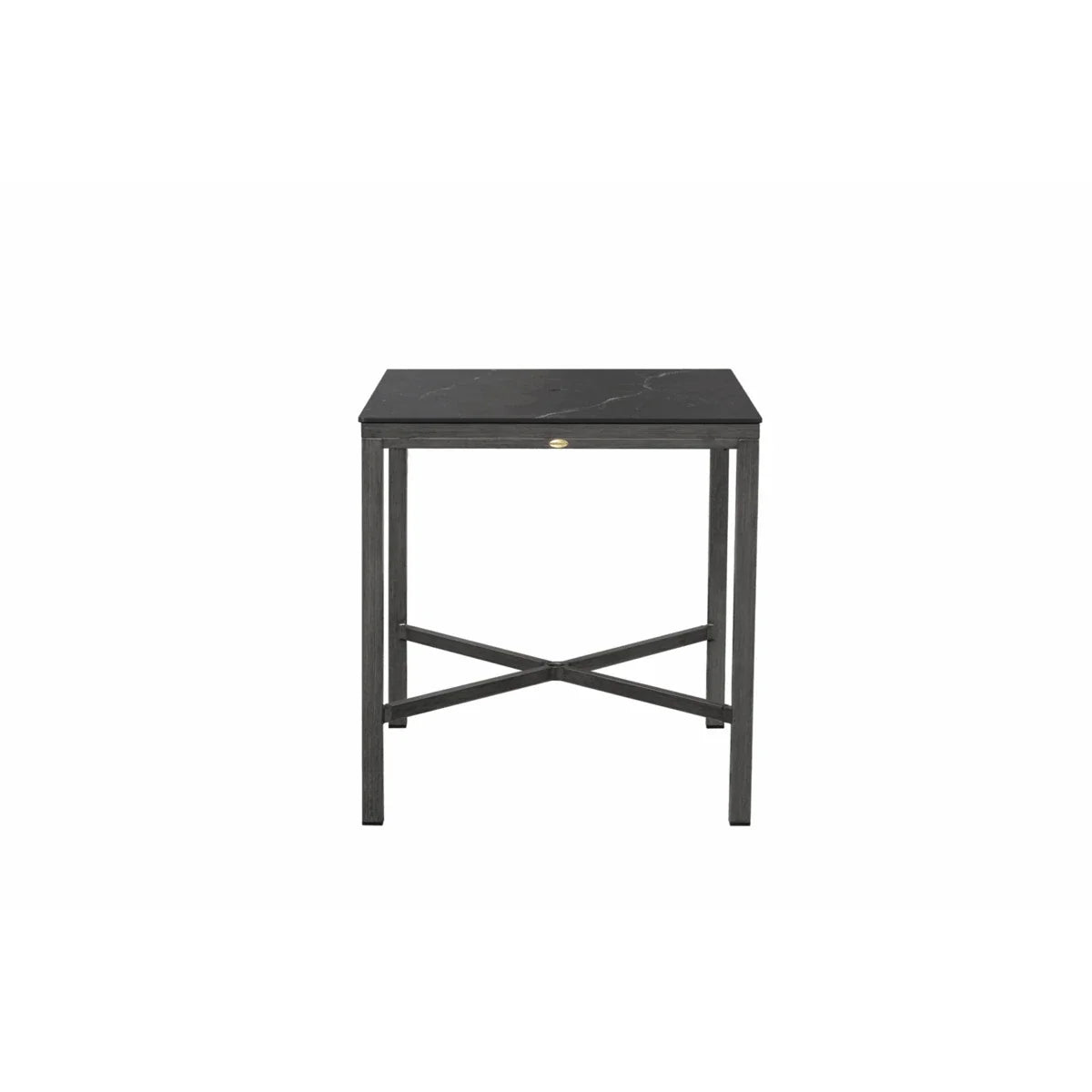 Laguna 39" Square Sintered Stone Bar Table with Umbrella Hole