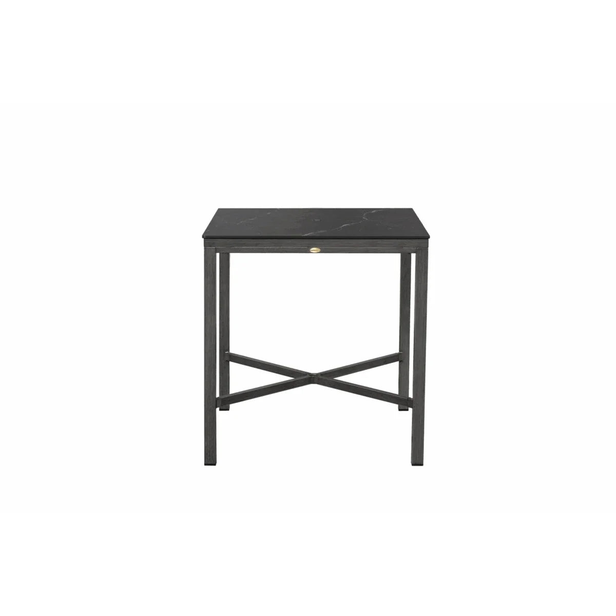 Laguna 39" Square Sintered Stone Bar Table with Umbrella Hole