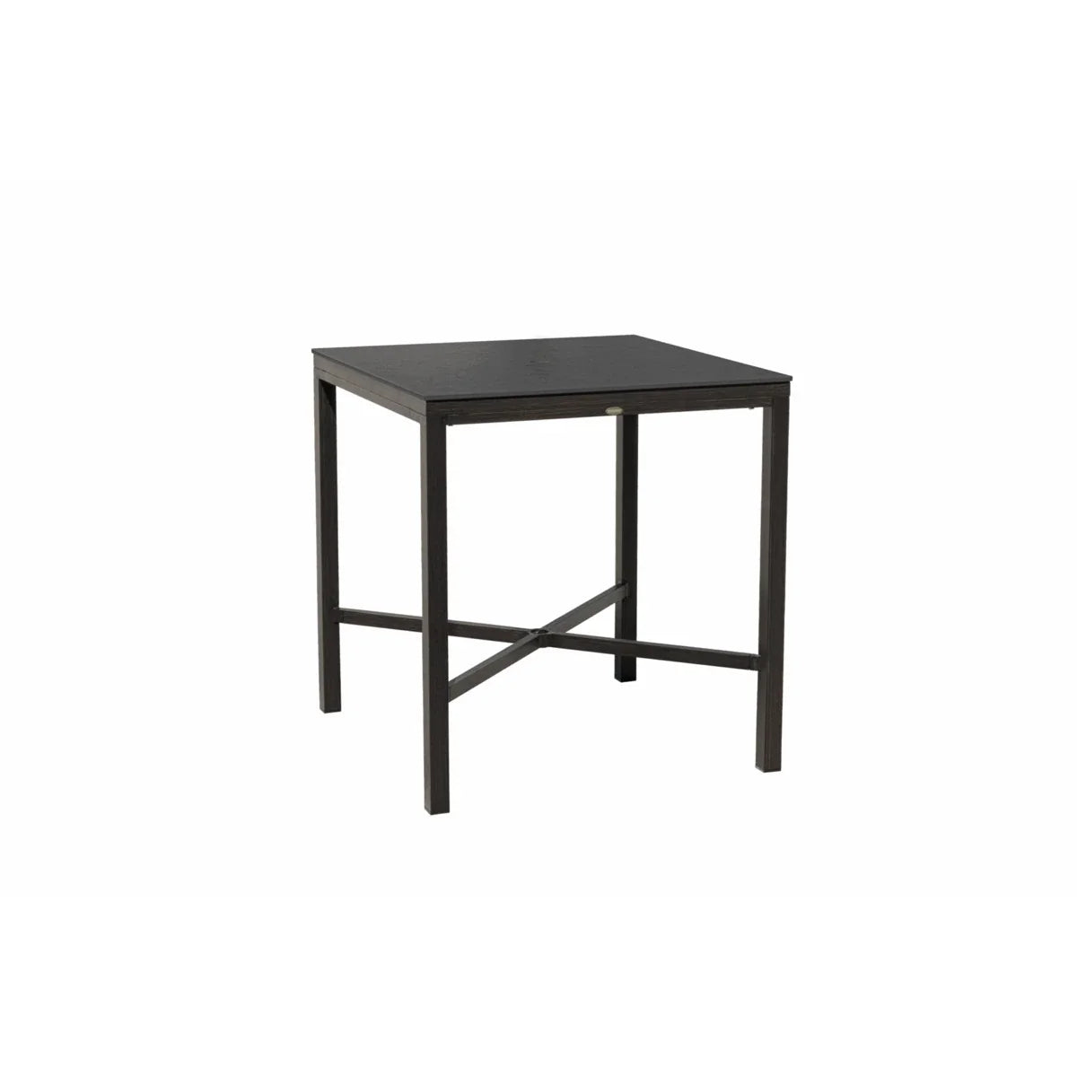 Laguna 39" Square Sintered Stone Bar Table with Umbrella Hole