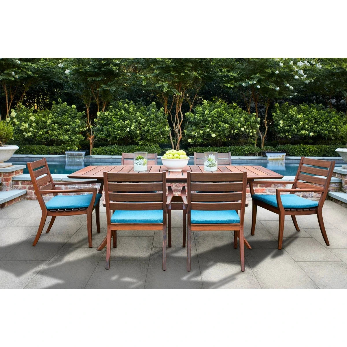 Laguna 84" Rectangular Dining Table with Umbrella Hole