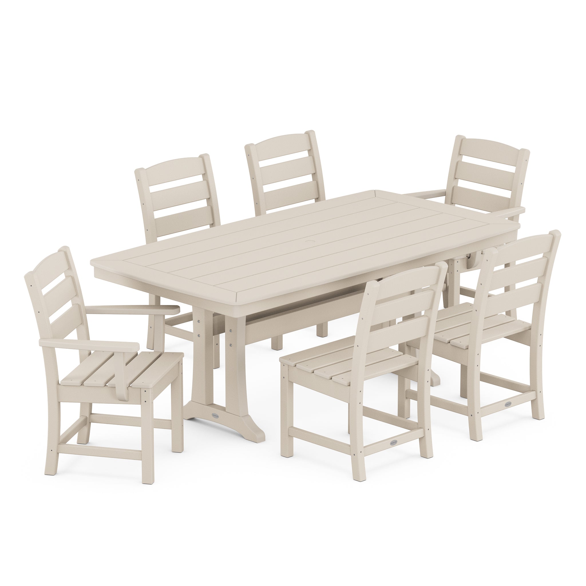 Lakeside 7-Piece Dining Set with Trestle Legs 5
