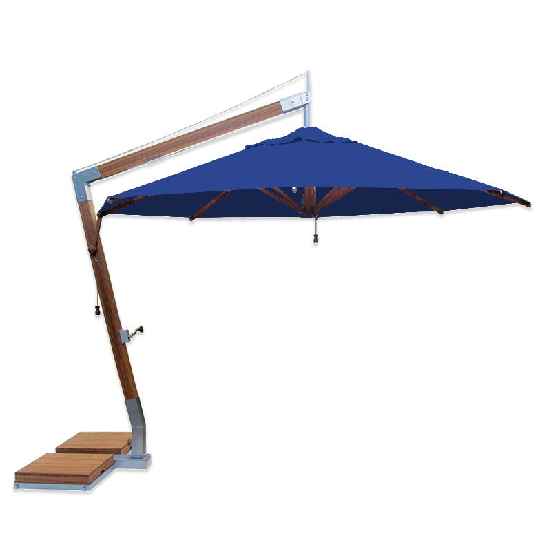Levante 11.5' Round Bamboo Cantilever Umbrella