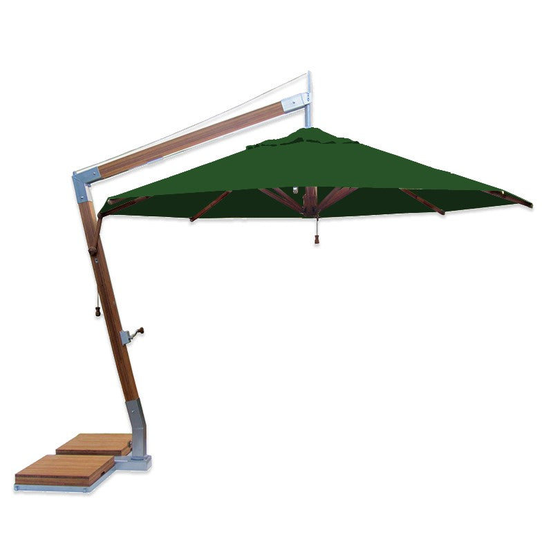 Levante 11.5' Round Bamboo Cantilever Umbrella