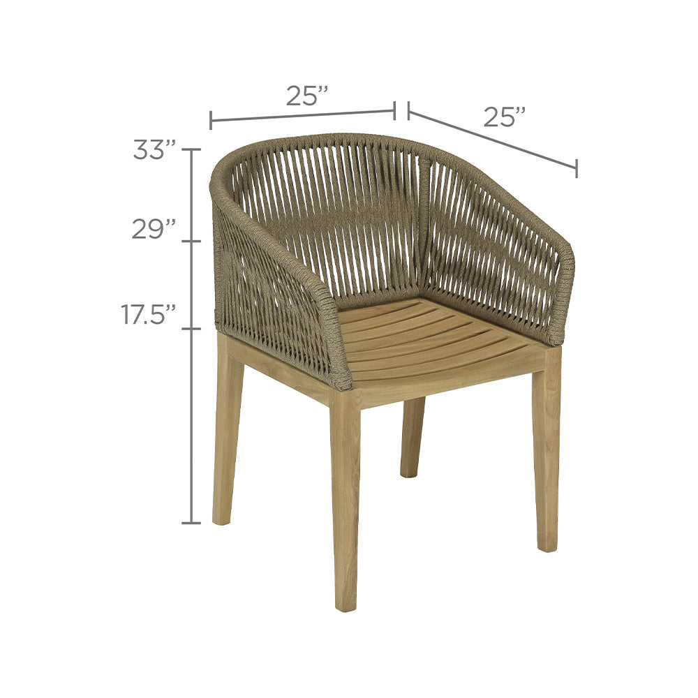 Royal Teak Malibu Dining Arm Chair