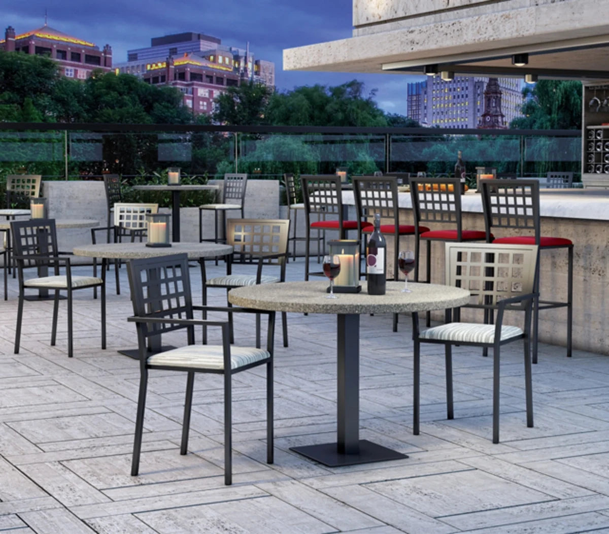 Manhattan Steel Stackable Armless Side Chair CH590-CH by Homecrest