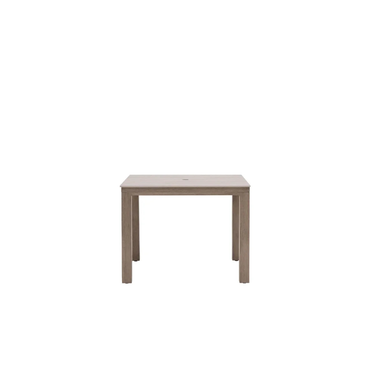 Marbella Laguna 39" Square Sintered Stone Dining Table with Umbrella Hole