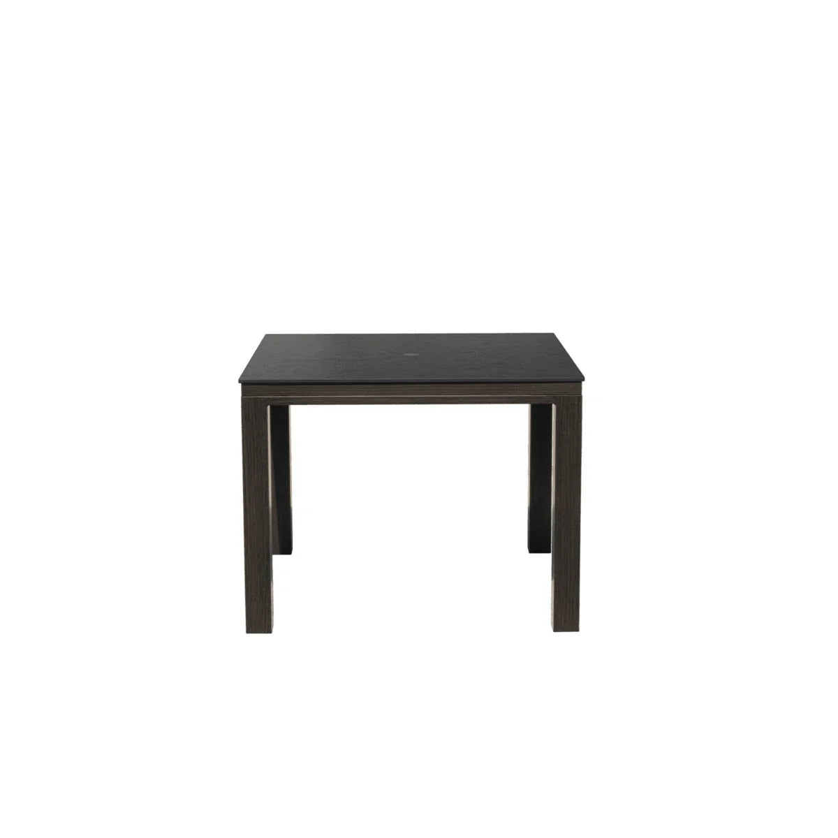 Marbella Laguna 39" Square Sintered Stone Dining Table with Umbrella Hole