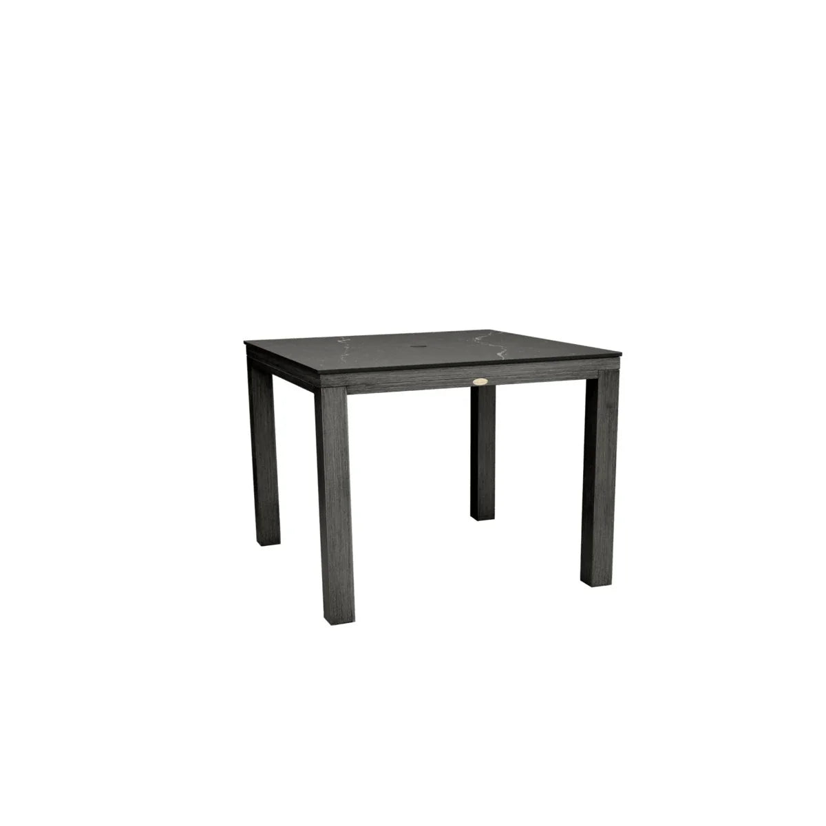 Marbella Laguna 39" Square Sintered Stone Dining Table with Umbrella Hole