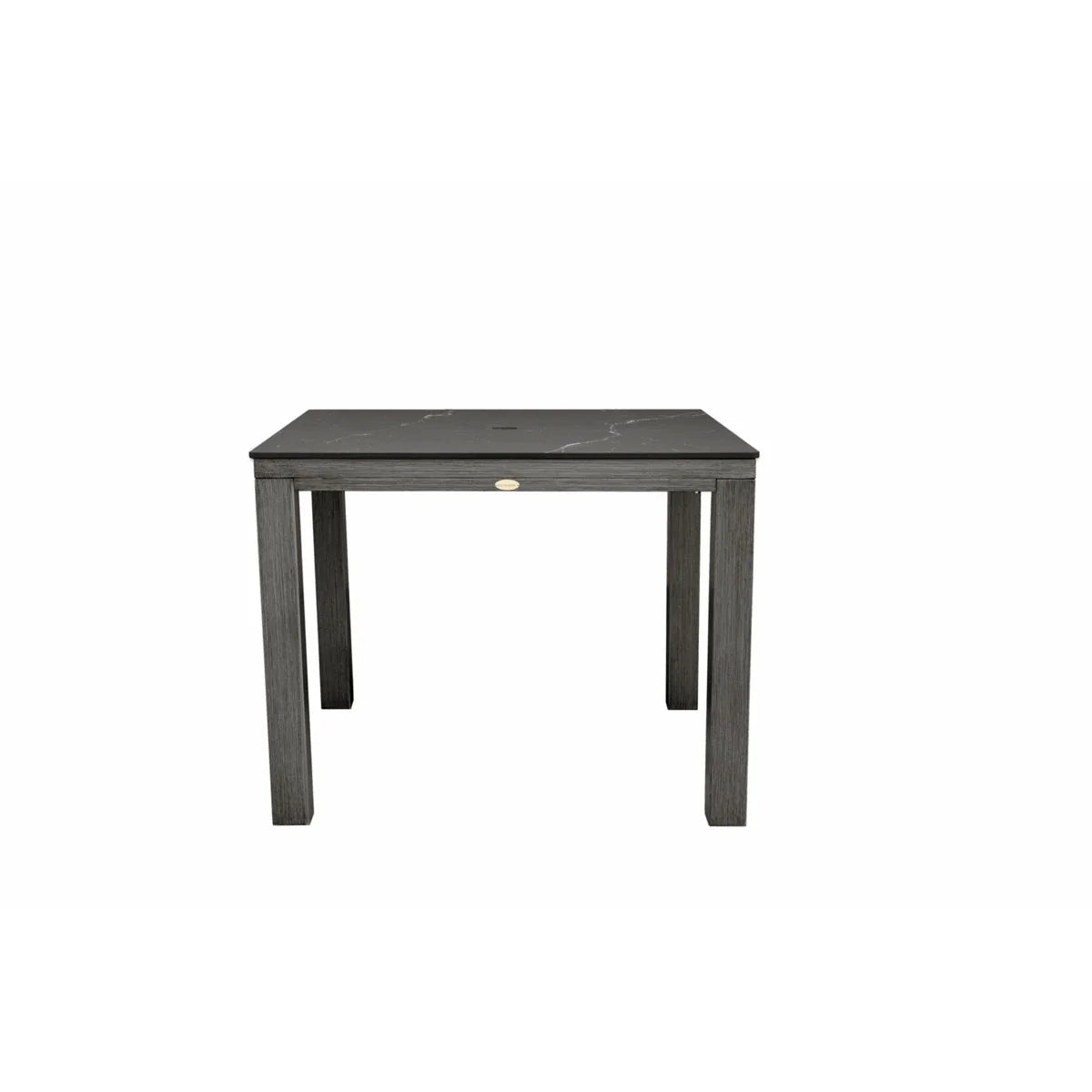Marbella Laguna 39" Square Sintered Stone Dining Table with Umbrella Hole