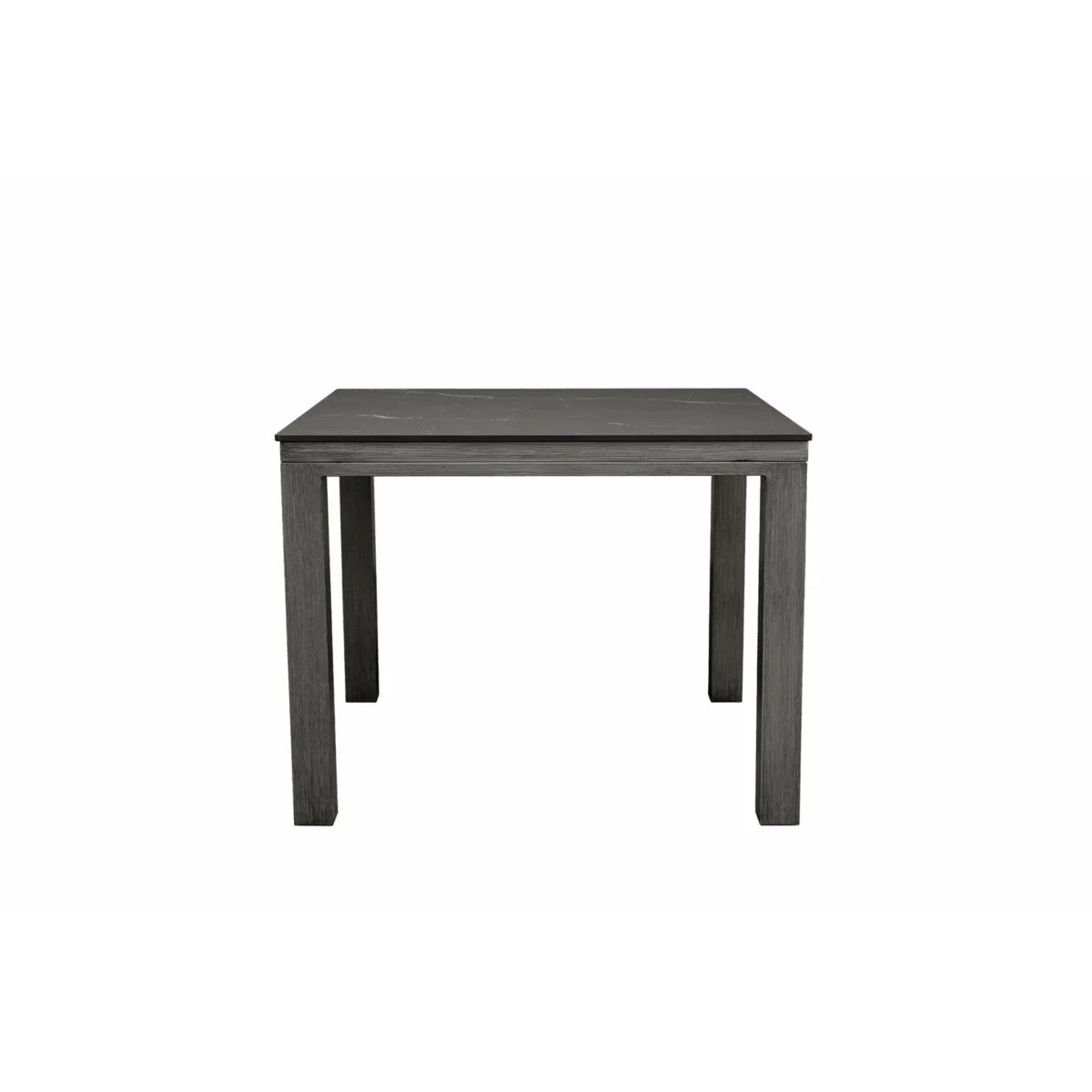 Marbella Laguna 39" Square Sintered Stone Dining Table with Umbrella Hole