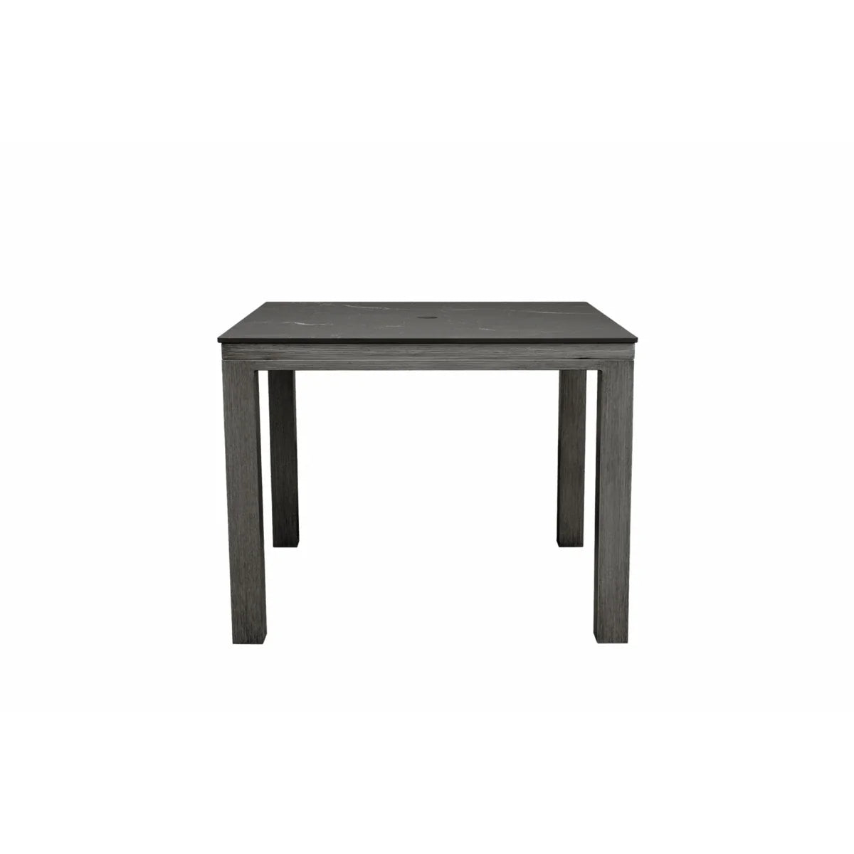 Marbella Laguna 39" Square Sintered Stone Dining Table with Umbrella Hole