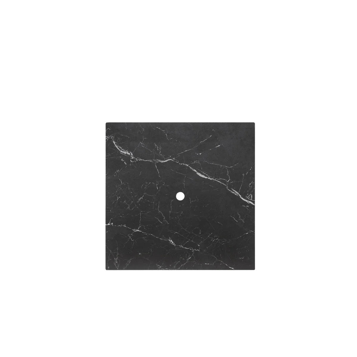 Marbella Laguna 39" Square Sintered Stone Dining Table with Umbrella Hole