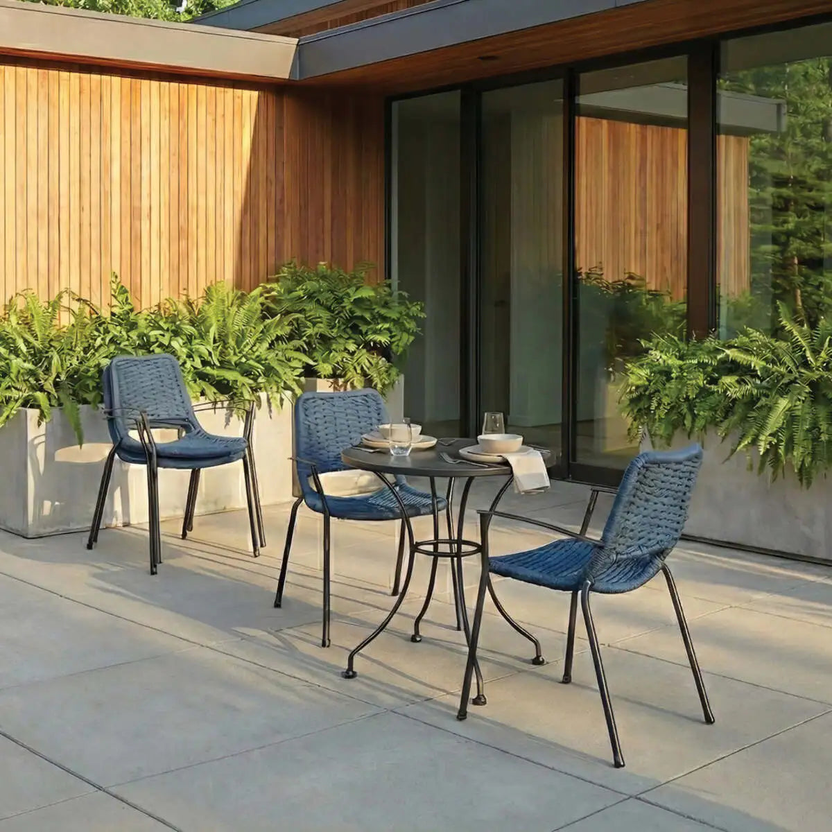 Metro Rope Stackable Arm Chair, Sets of 4 or 6
