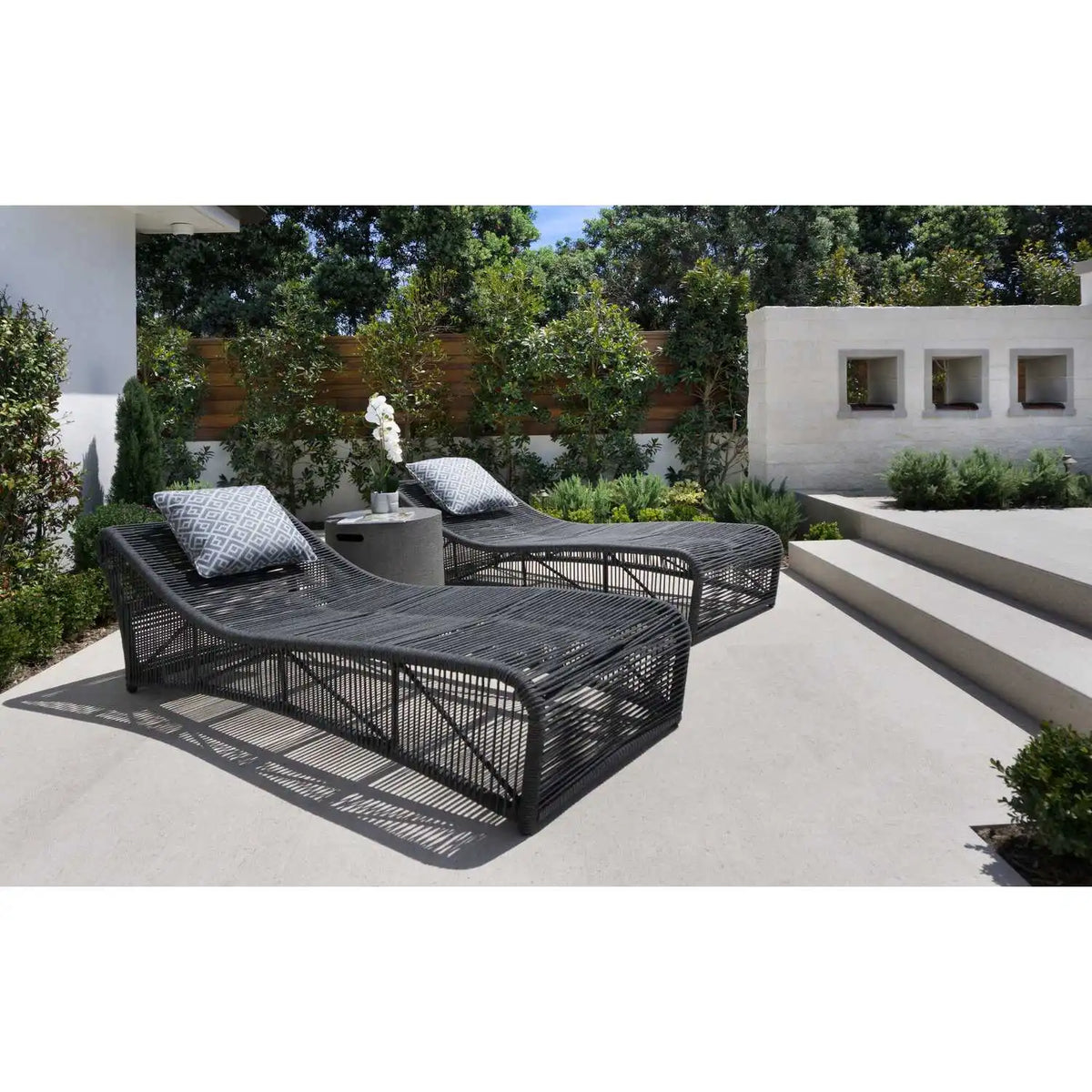 Milano Cushionless Rope Chaise Lounge SW4102-9 by Sunset West 2