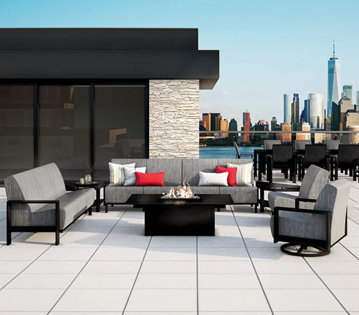 Mode 36" x 60" Rectangular Lounge Fire Table 133660TT
