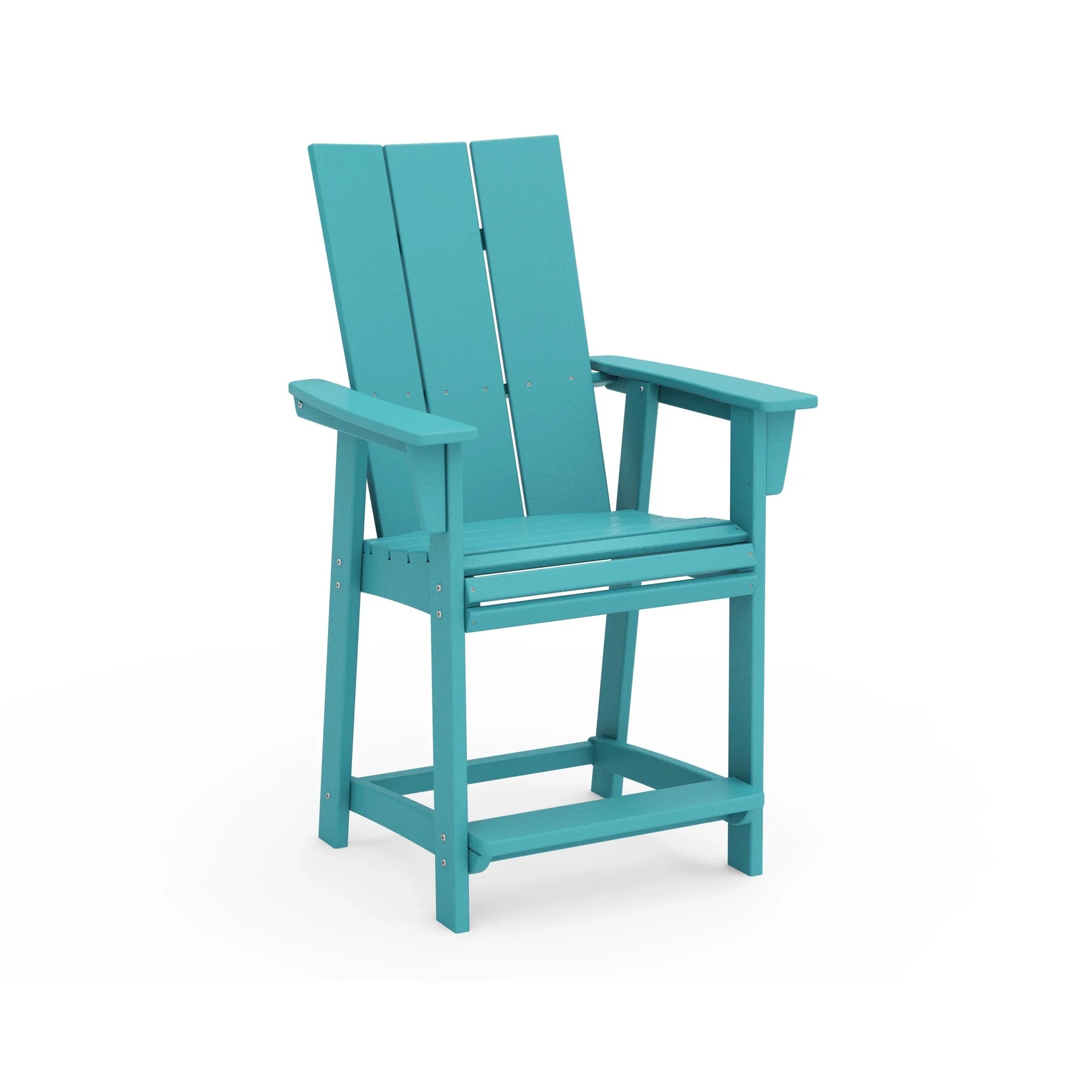 Modern Curveback Adirondack Counter Arm Chair 7